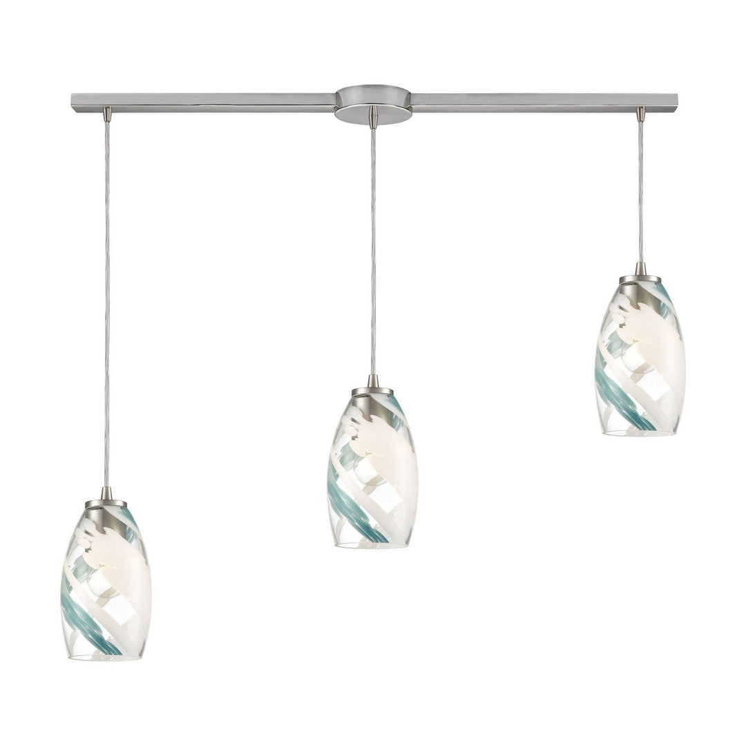 Elk Turbulence 85211/3L Pendant Light - Satin Nickel