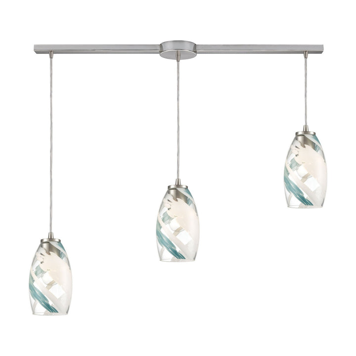 Elk Turbulence 85211/3L Pendant Light - Satin Nickel