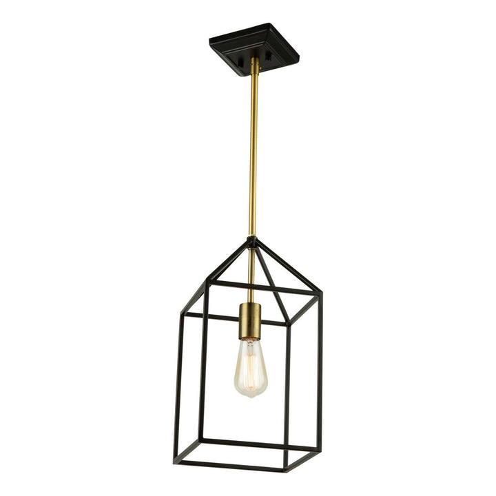 Artcraft Twilight SC13071 Pendant Light - Matte Black & Harvest Brass