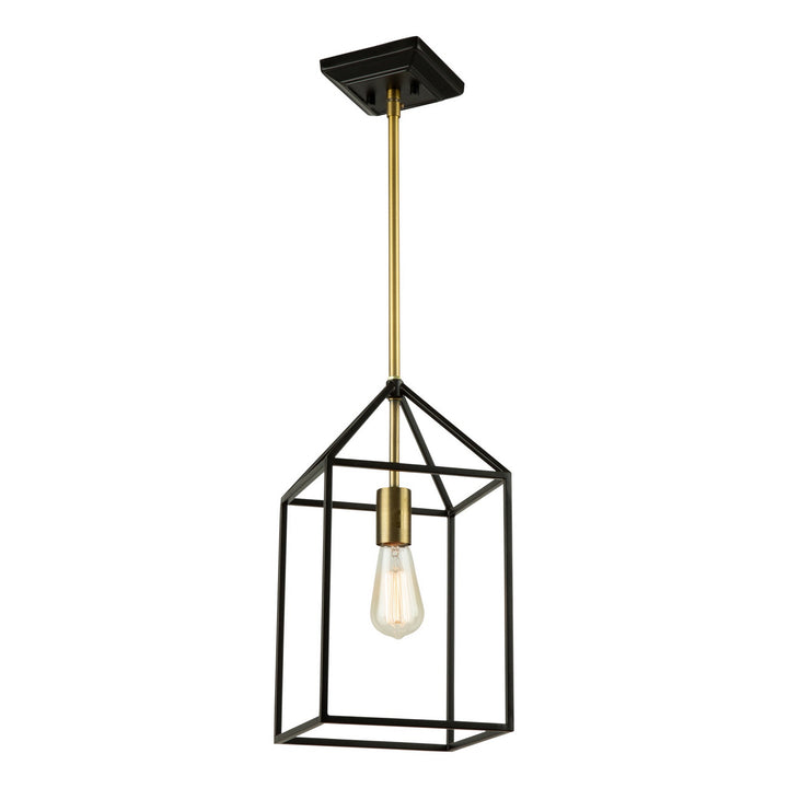 Artcraft Twilight SC13071 Pendant Light - Matte Black & Harvest Brass