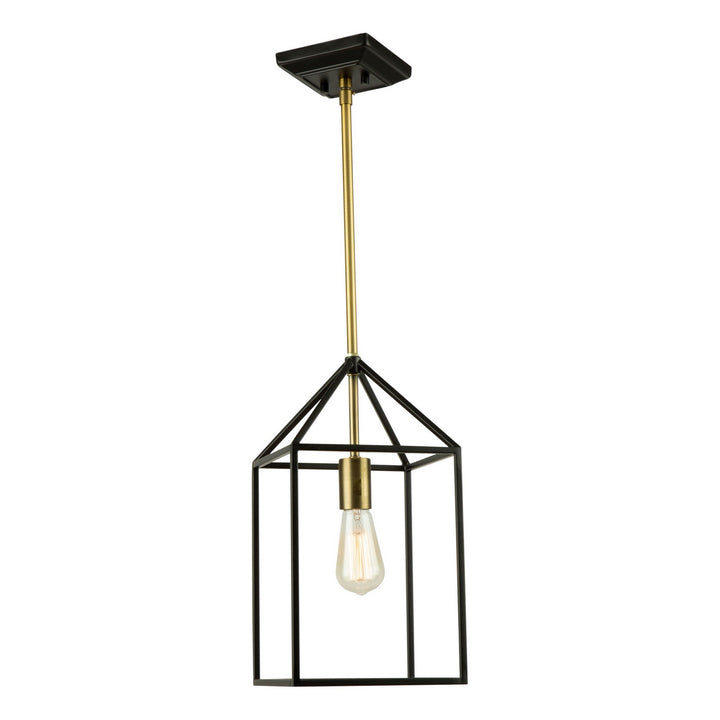 Artcraft Twilight SC13071 Pendant Light - Matte Black & Harvest Brass