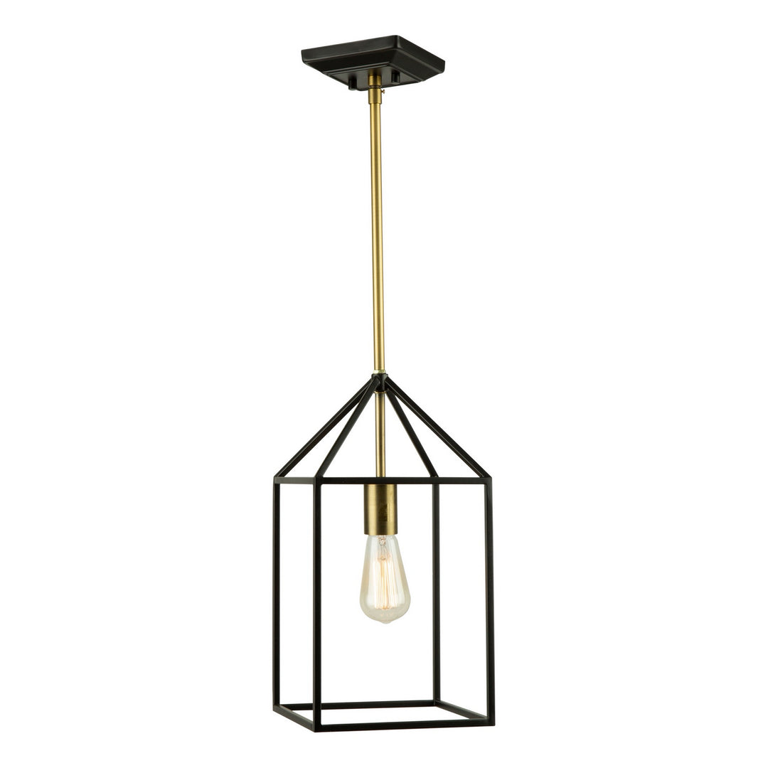 Artcraft Twilight SC13071 Pendant Light - Matte Black & Harvest Brass