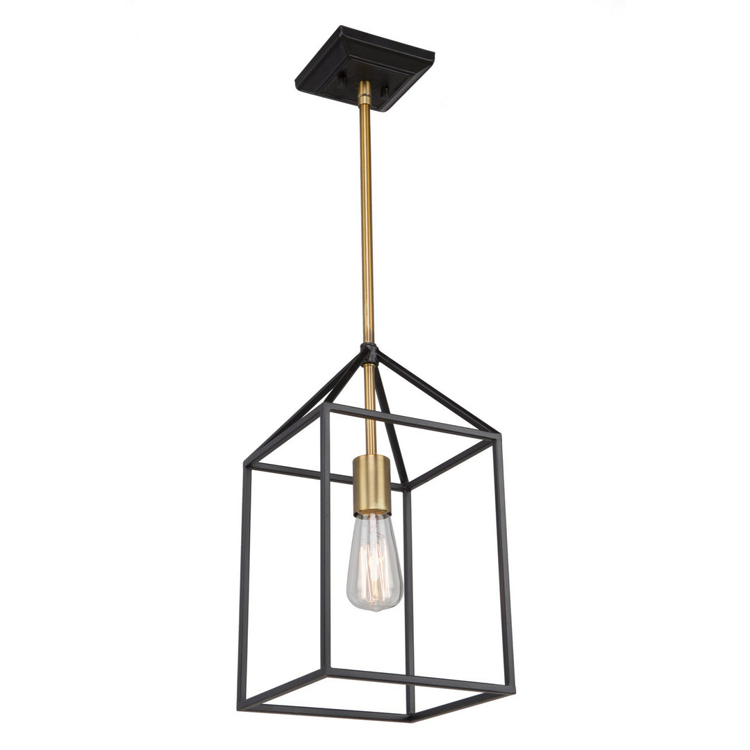 Artcraft Twilight SC13071 Pendant Light - Matte Black & Harvest Brass