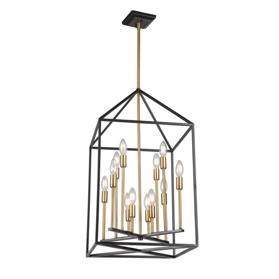 Artcraft Twilight SC13072 Pendant Light - Matte Black & Harvest Brass