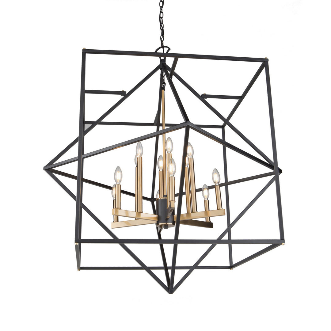 Artcraft Roxton AC11202 Pendant Light - Matte Black & Harvest Brass