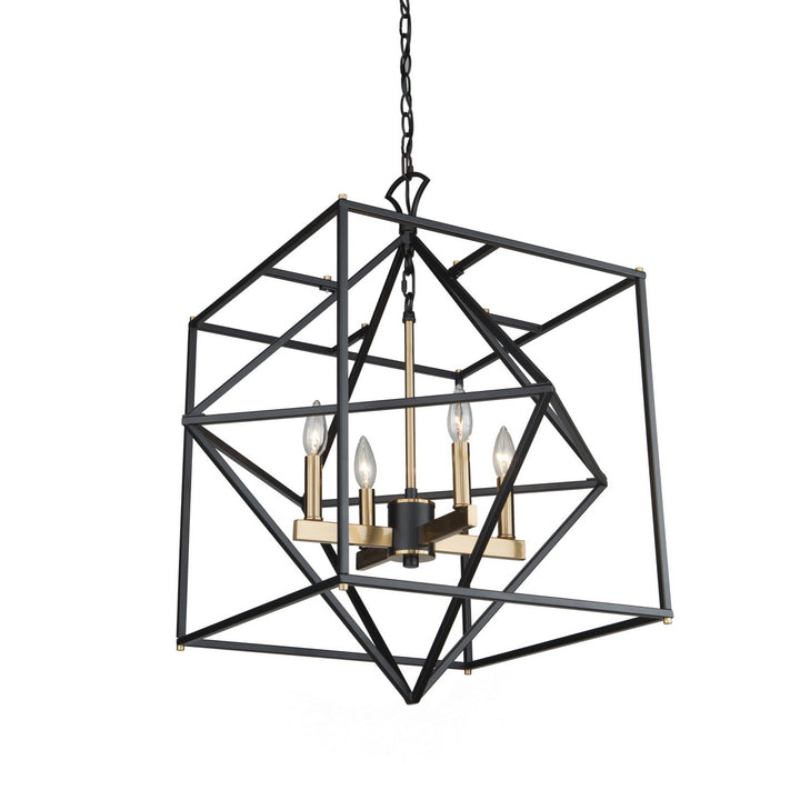 Artcraft Roxton AC11204 Pendant Light - Matte Black & Harvest Brass