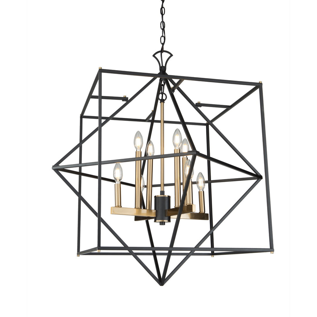 Artcraft Roxton AC11208 Pendant Light - Matte Black & Harvest Brass