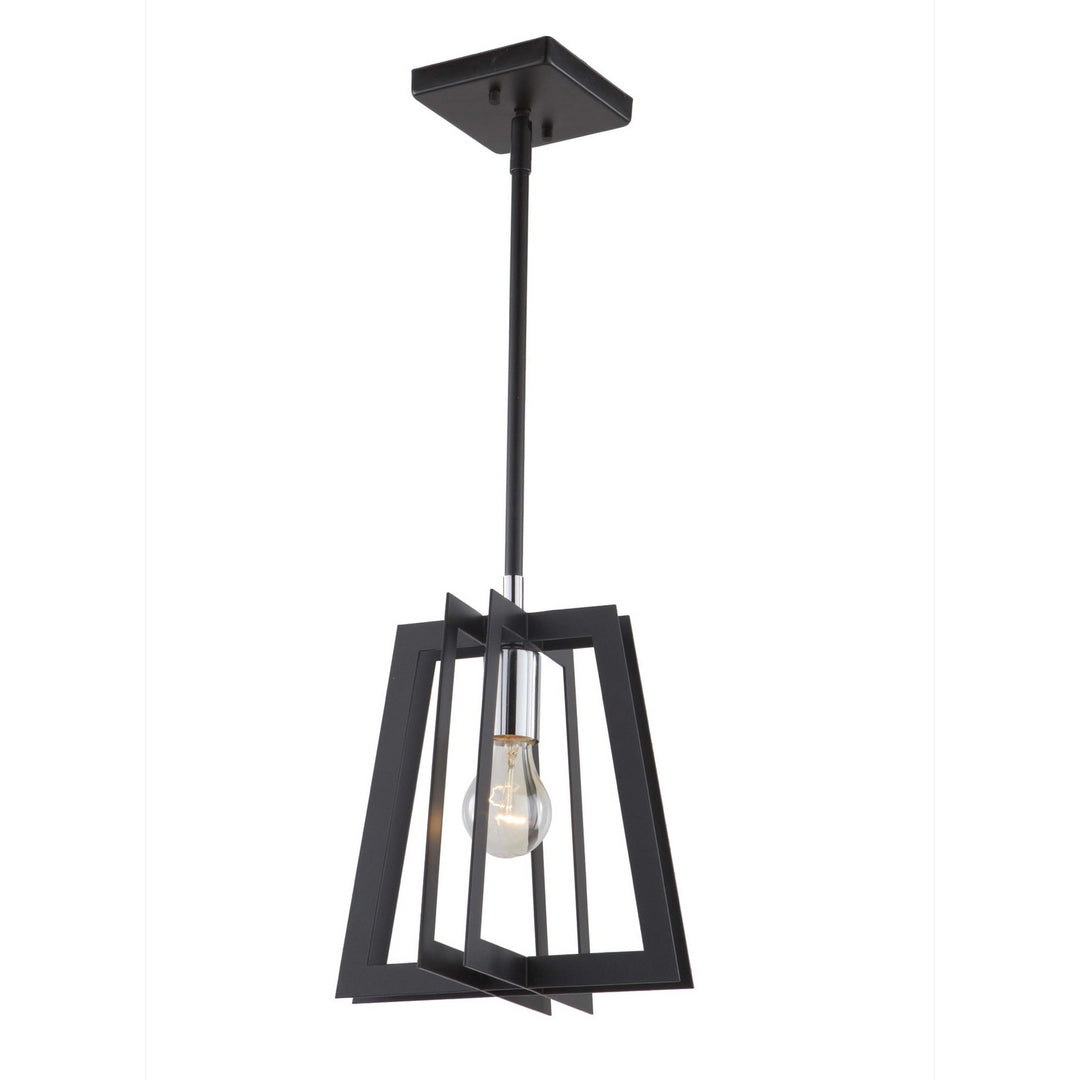 Artcraft Carlton AC11370 Pendant Light - Matte Black & Polished Nickel