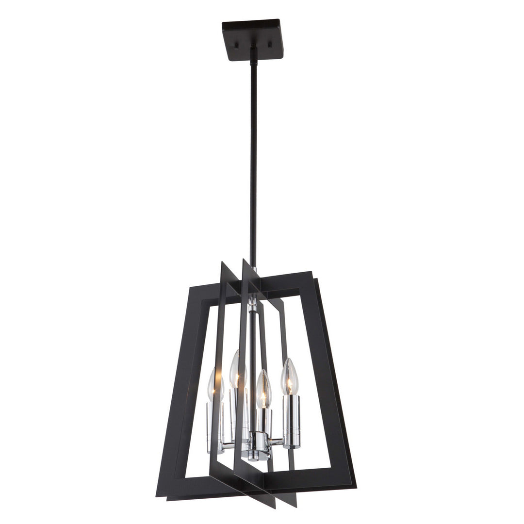 Artcraft Carlton AC11374 Pendant Light - Matte Black & Polished Nickel