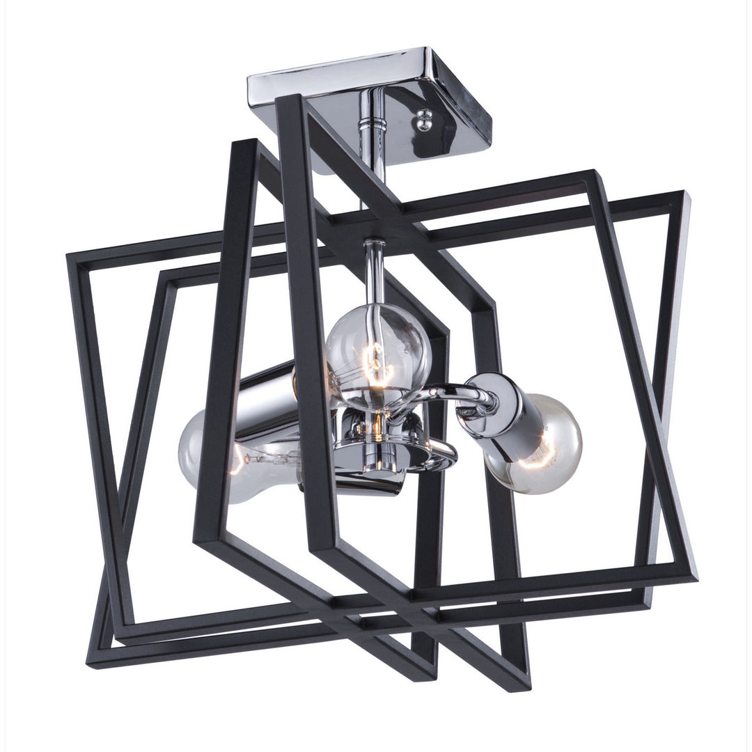 Artcraft Middleton AC11383 Ceiling Light - Matte Black & Polished Chrome