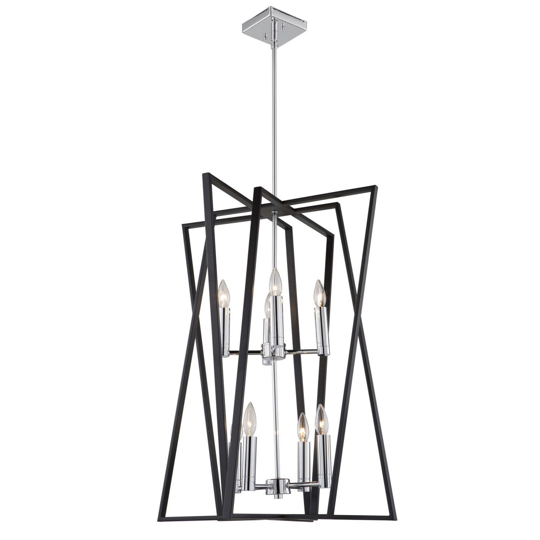 Artcraft Middleton AC11388 Pendant Light - Matte Black & Polished Chrome