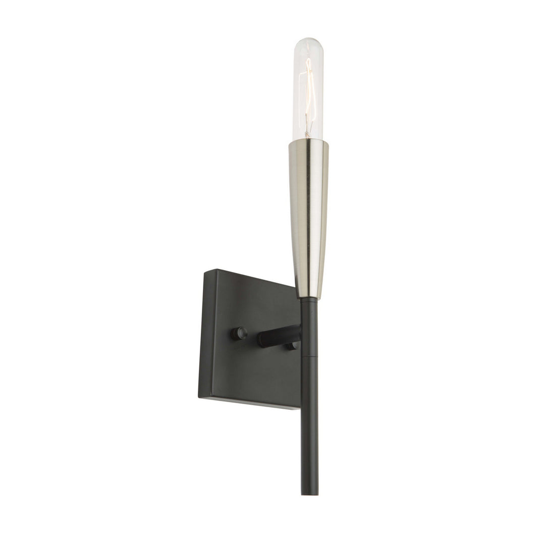 Artcraft Flute AC11411 Wall Light - Matte Black & Satin Nickel