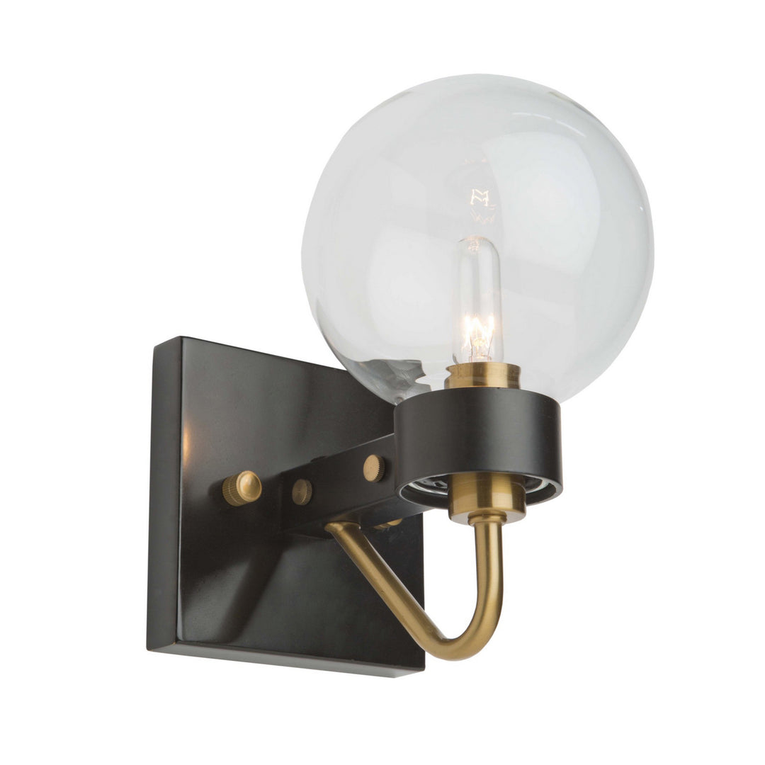 Artcraft Chelton AC11421CL Wall Light - Matte Black & Harvest Brass