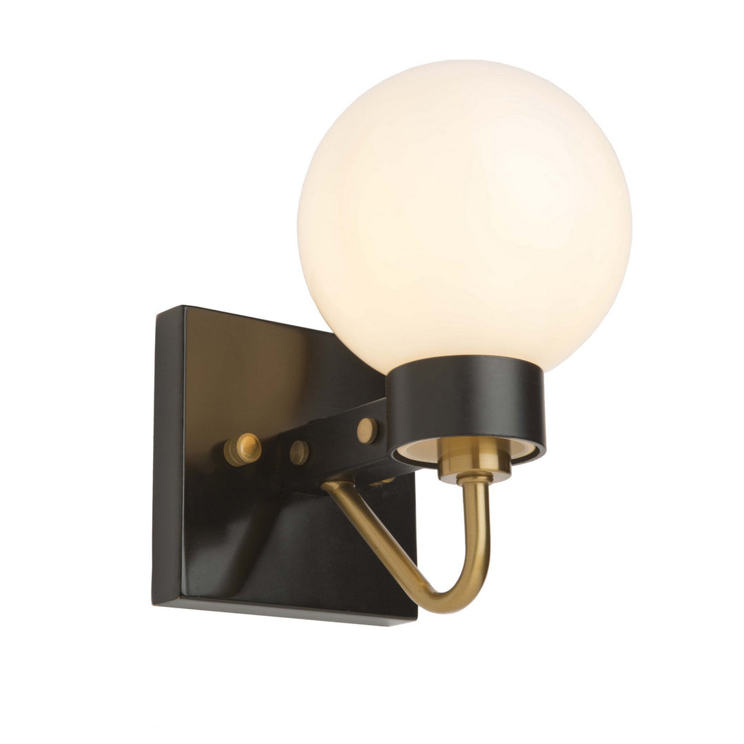 Artcraft Chelton AC11421WH Wall Light - Matte Black & Harvest Brass