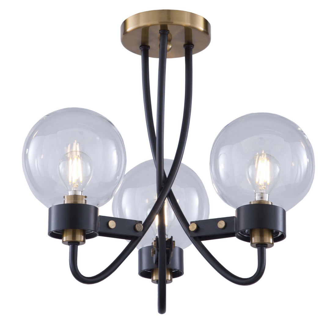 Artcraft Chelton AC11423CL Ceiling Light - Matte Black & Harvest Brass