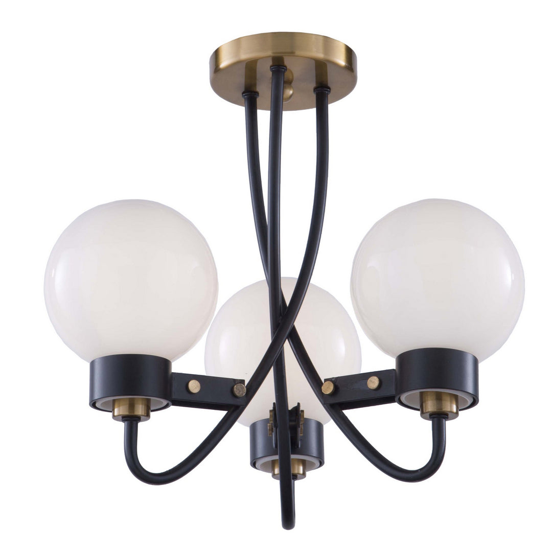 Artcraft Chelton AC11423WH Ceiling Light - Matte Black & Harvest Brass