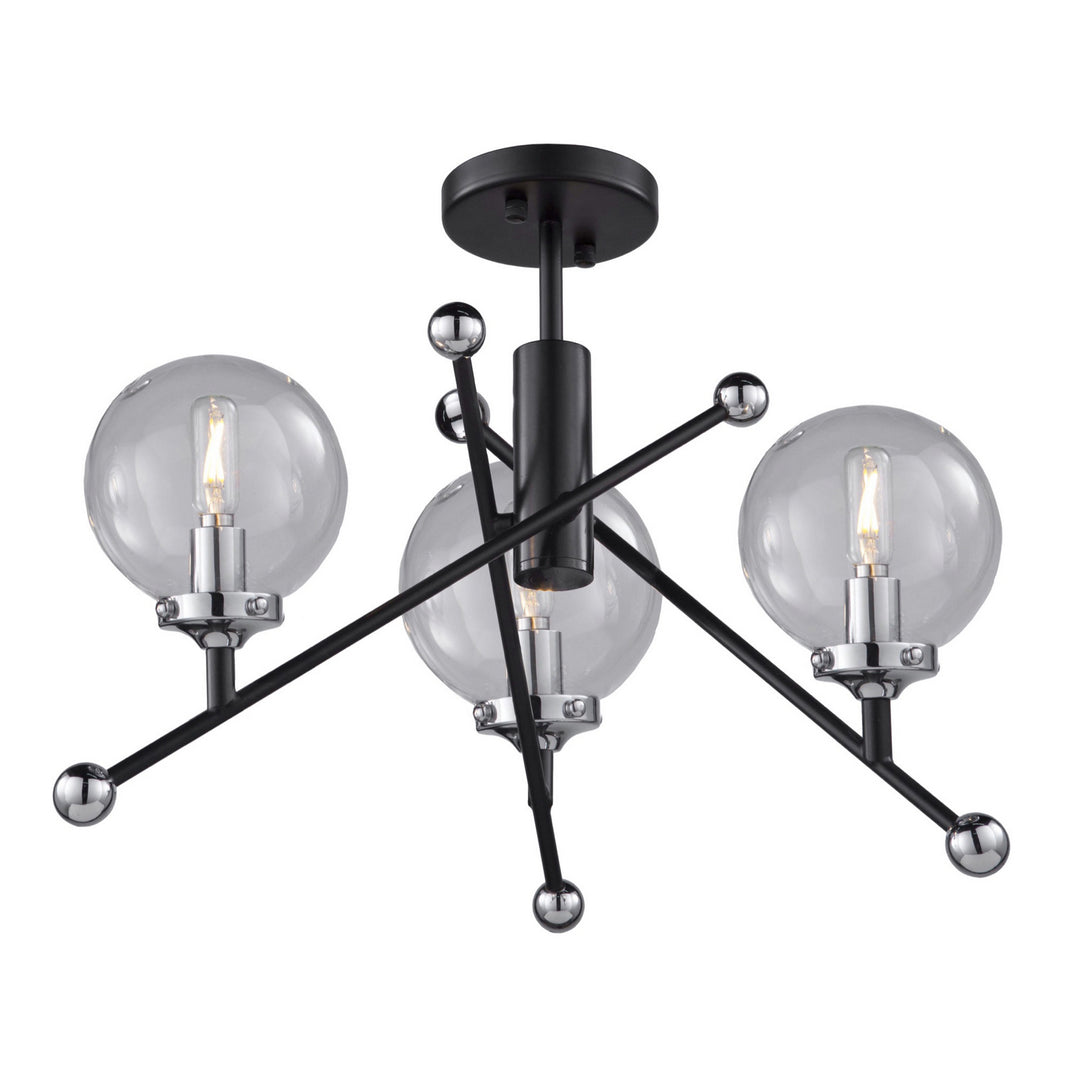 Artcraft Vero Modo AC11433CL Ceiling Light - Matte Black & Chrome