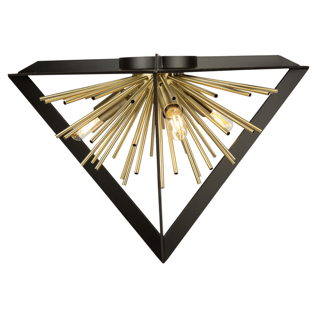 Artcraft Sunburst AC11442 Ceiling Light - Matte Black & Satin Brass