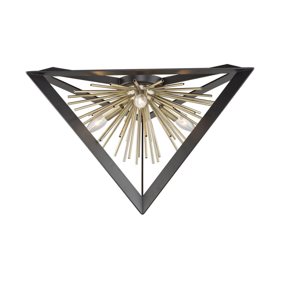 Artcraft Sunburst AC11442 Ceiling Light - Matte Black & Satin Brass