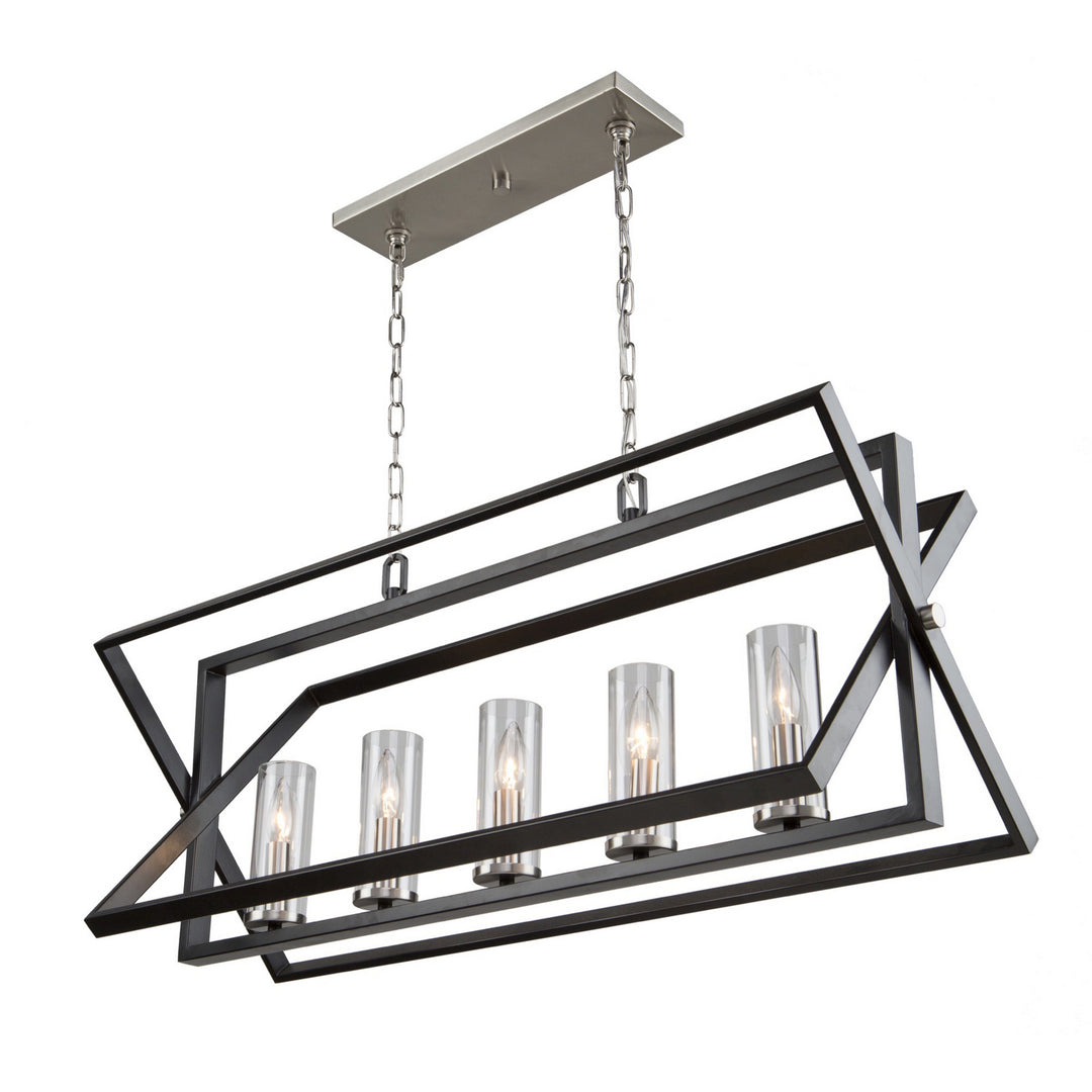 Artcraft Vissini AC11473 Pendant Light - Matte Black & Polished Nickel