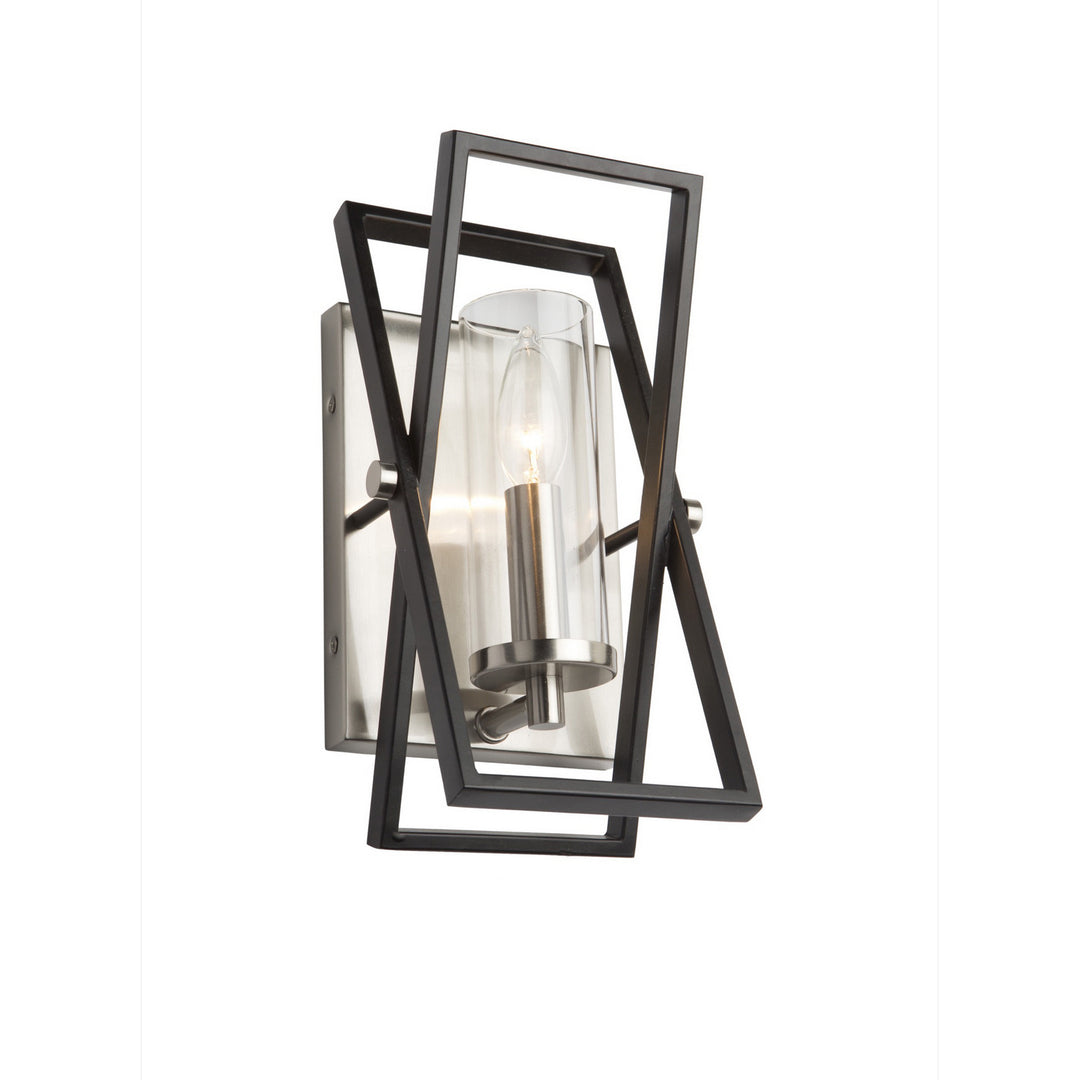 Artcraft Vissini AC11475 Wall Light - Matte Black & Polished Nickel