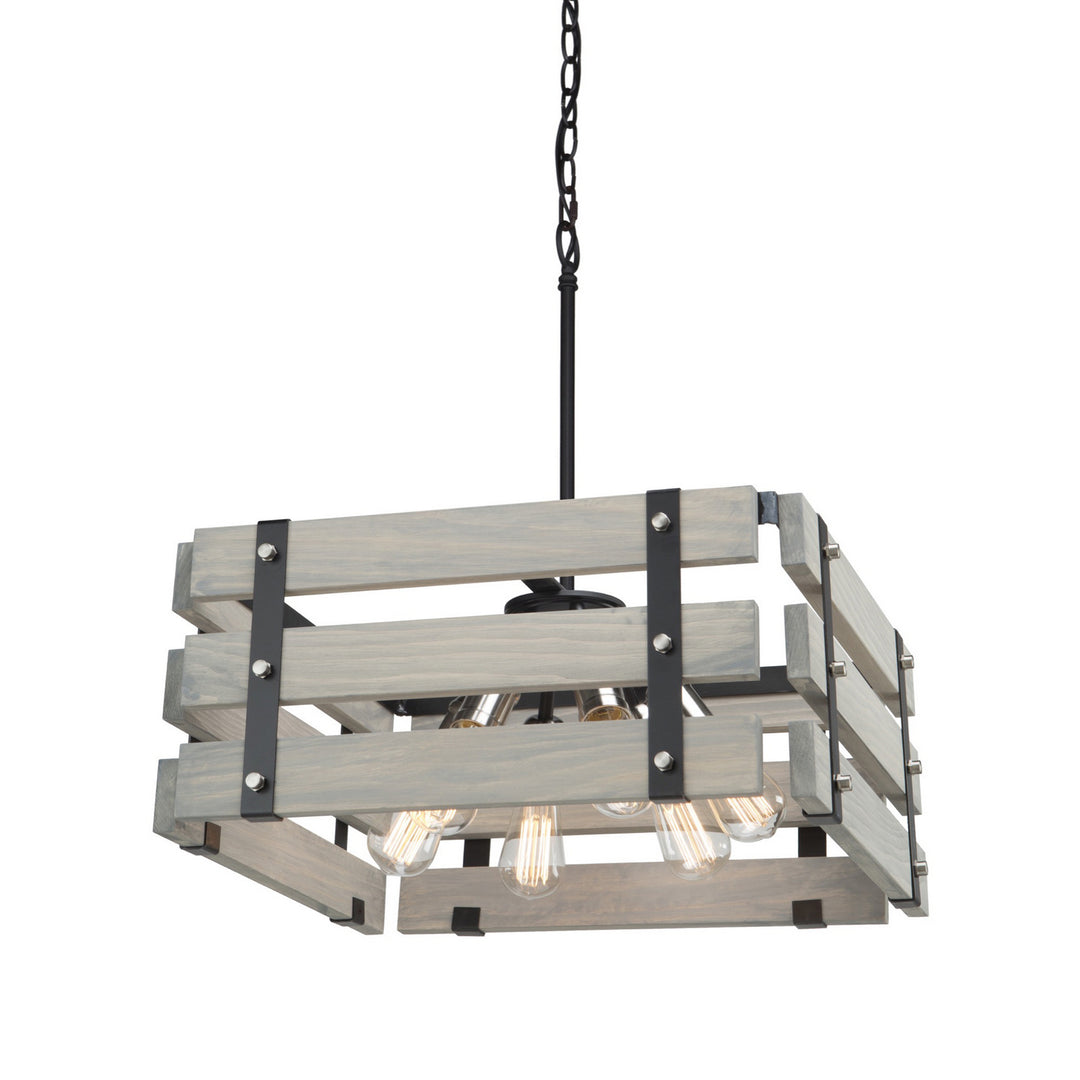 Artcraft Barnyard AC11496BW Chandelier Light - Beach Wood