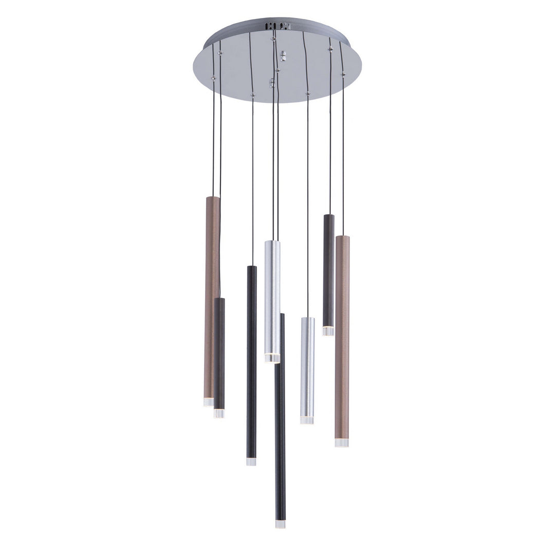 Artcraft Galiano AC7088MU Chandelier Light - Black, Copper, Satin Aluminum