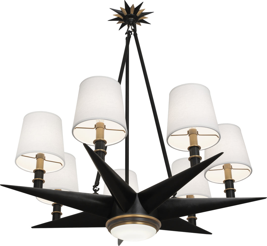 Robert Abbey Cosmos 1018 Chandelier Light - Deep Patina Bronze w/ Warm Brass