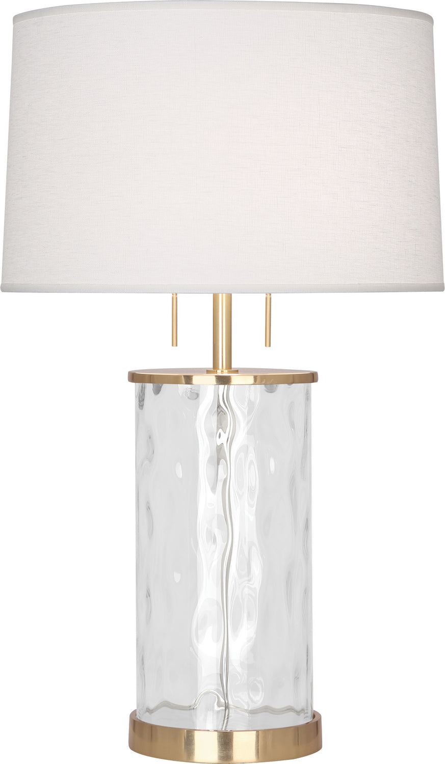 Robert Abbey Lighting 1440 Gloria Lamp Modern Brass Wavy Glass Body