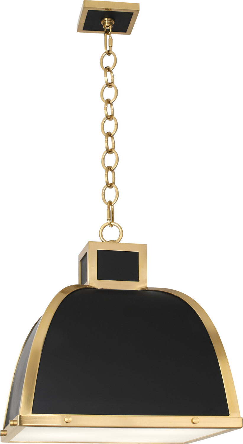 Robert Abbey Ranger 1444 Pendant Light - Matte Black Painted w/Modern Brass