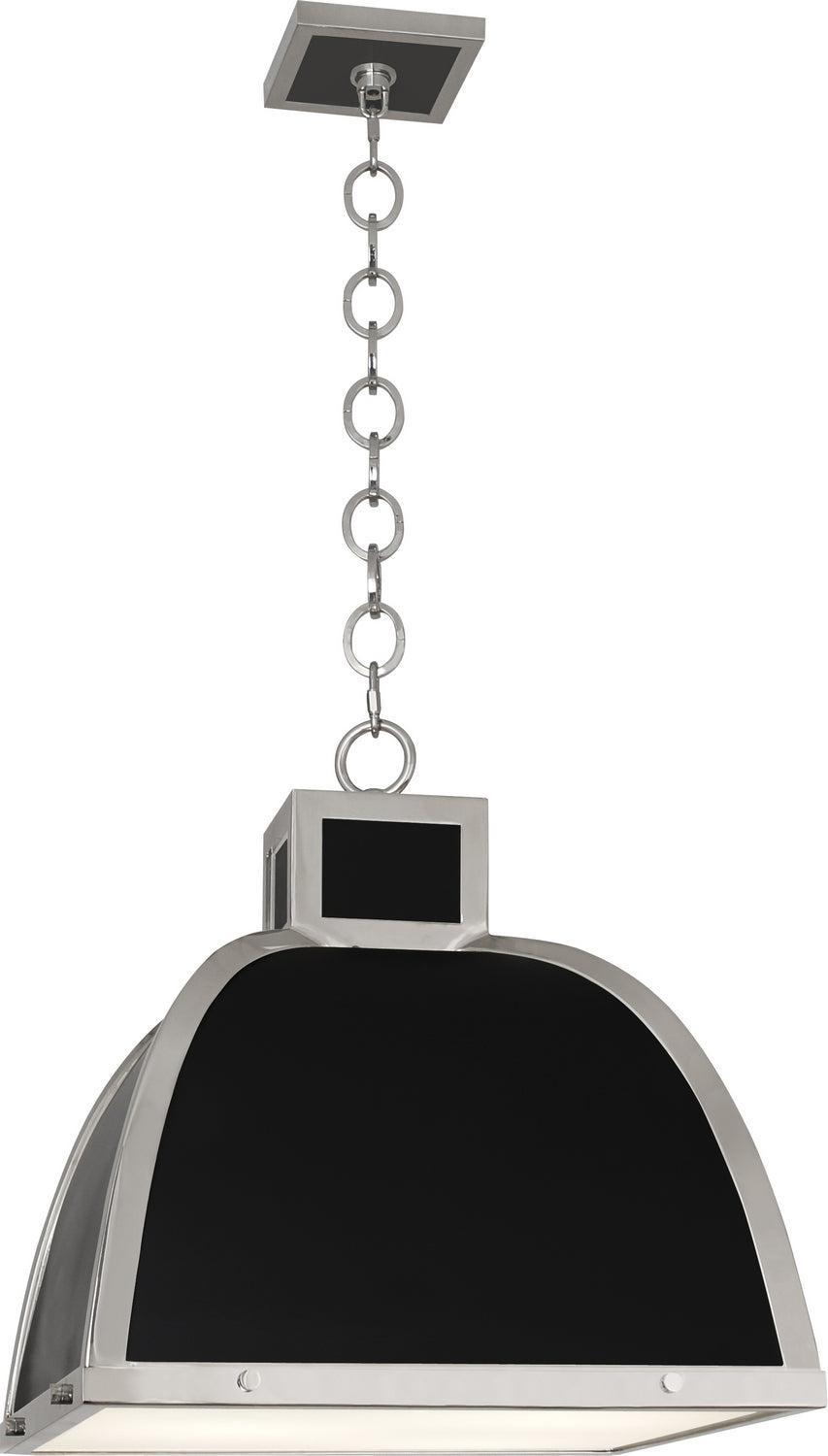 Robert Abbey Ranger 1446 Pendant Light - Matte Black Painted w/Polished Nickel