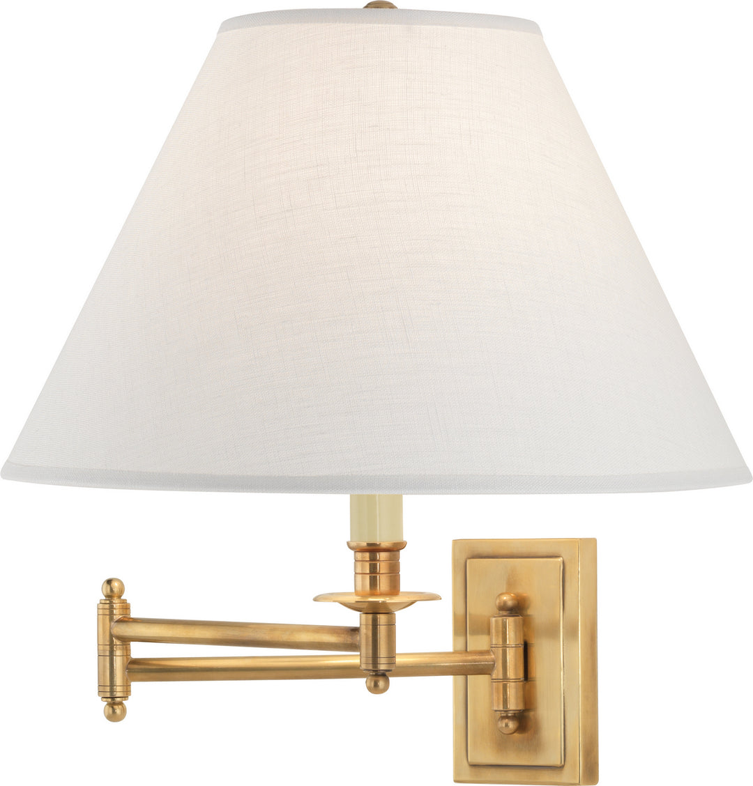 Robert Abbey Lighting 1504ALT Kinetic Linen Shade Lamp Antique Brass