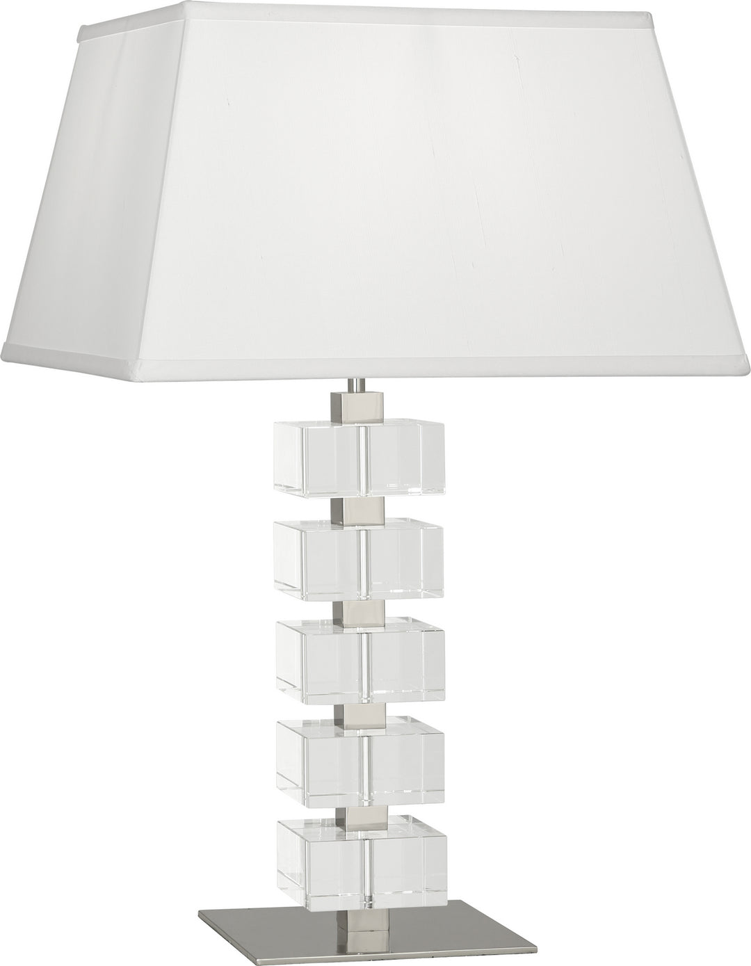 Robert Abbey Lighting 175 Jonathan Adler Monaco Lamp Polished Nickel And Clear Crystal Blocks