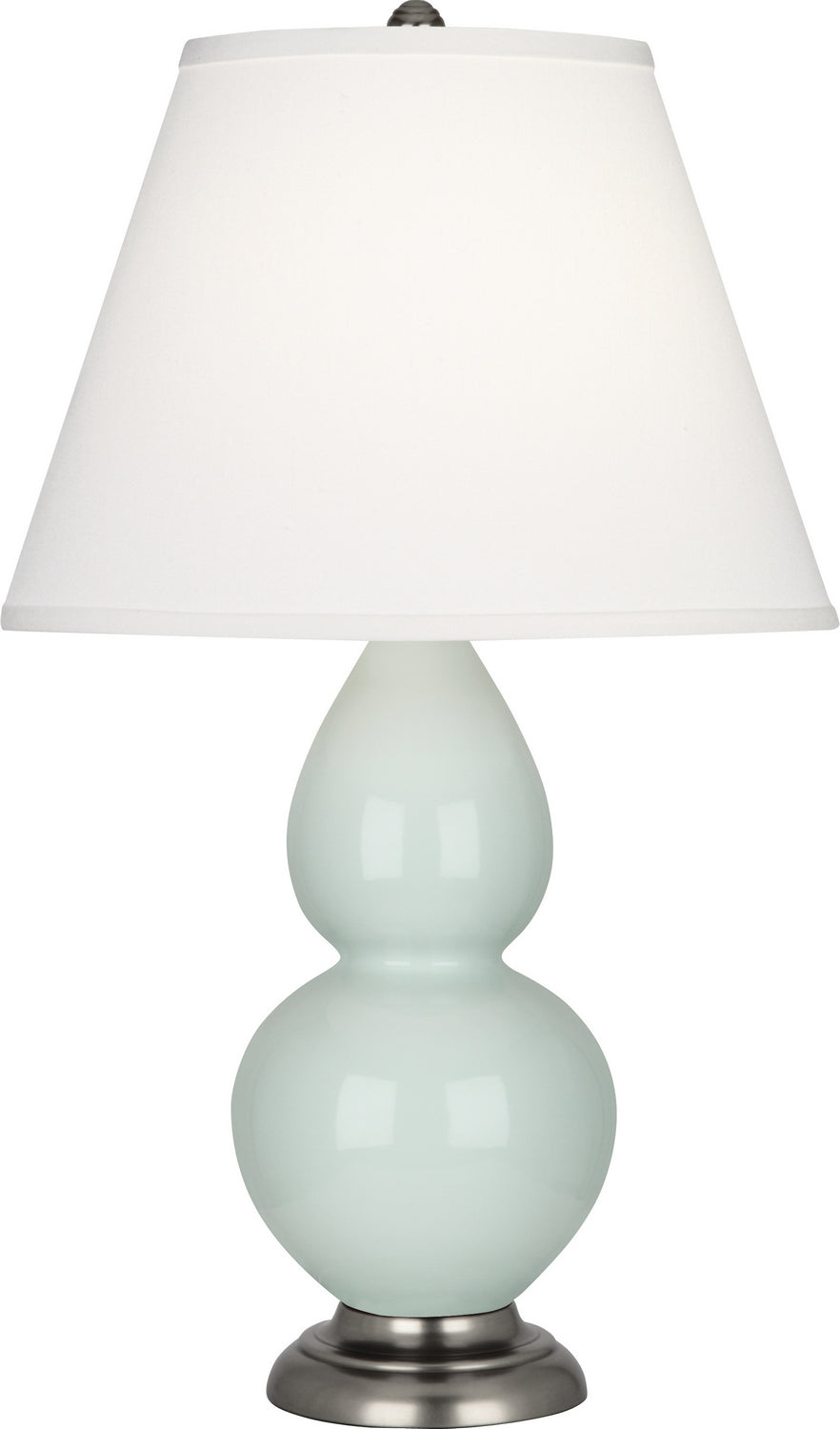 Robert Abbey Lighting 1788X Small Double Gourd Lamp Celadon Glazed W/Antique Silver
