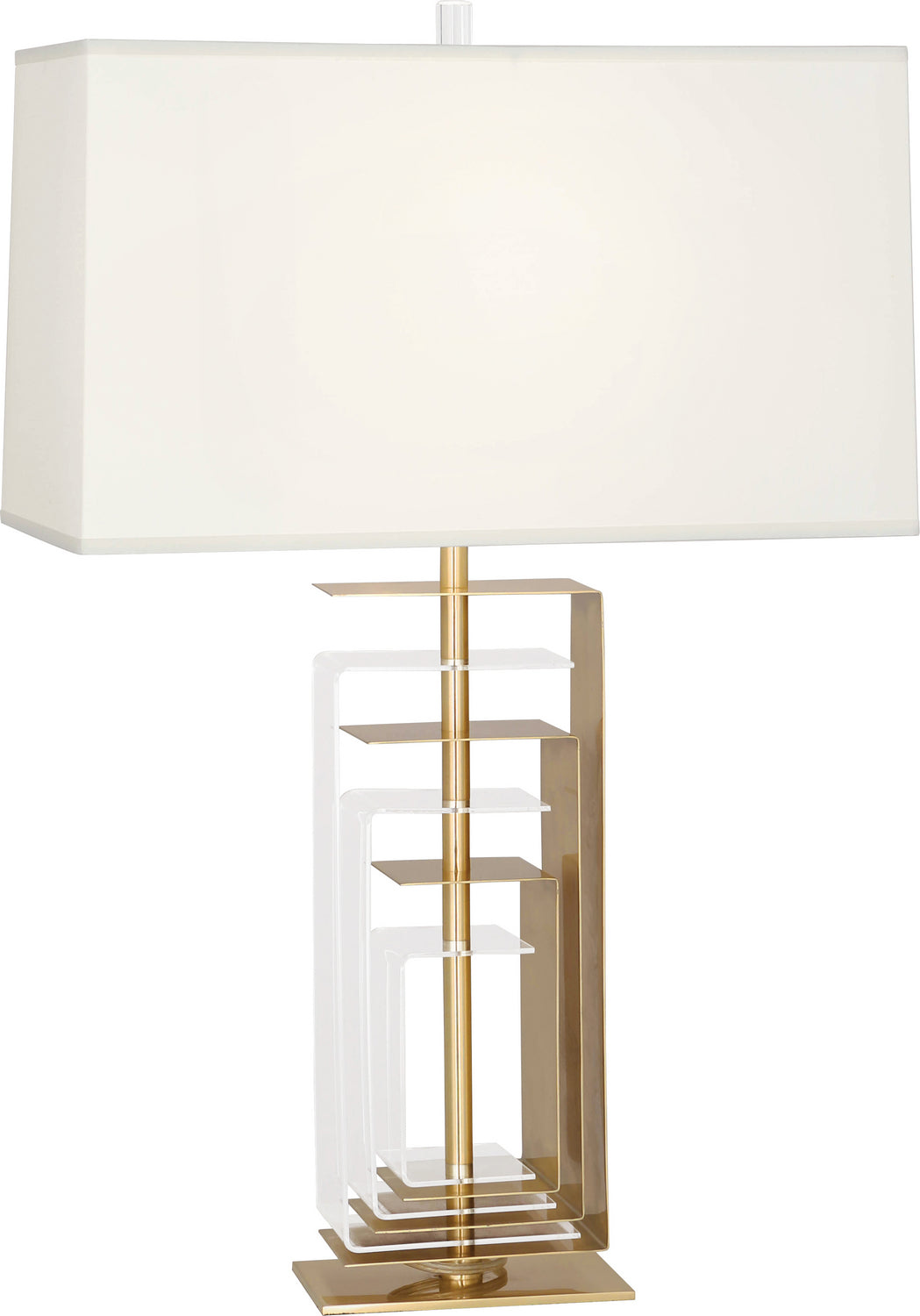 Robert Abbey Lighting 279 Braxton Lamp Modern Brass W/Clear Acrylic