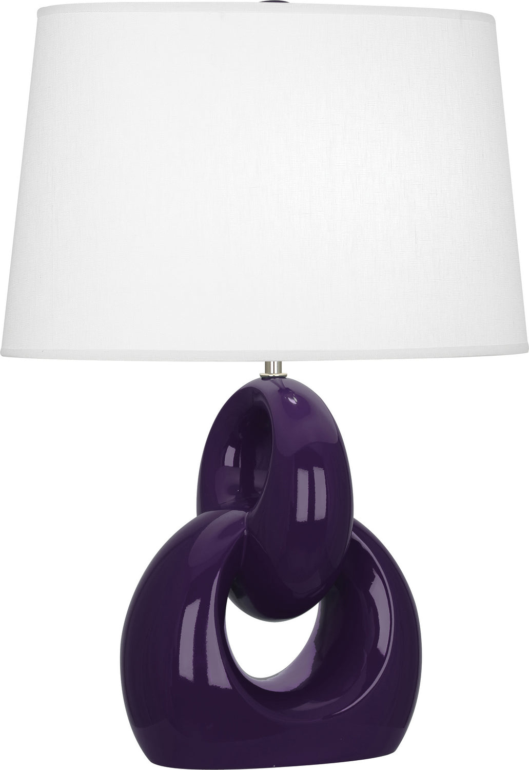 Robert Abbey Lighting AM981 Fusion Lamp Amethyst Glazed W/Polished Nickel