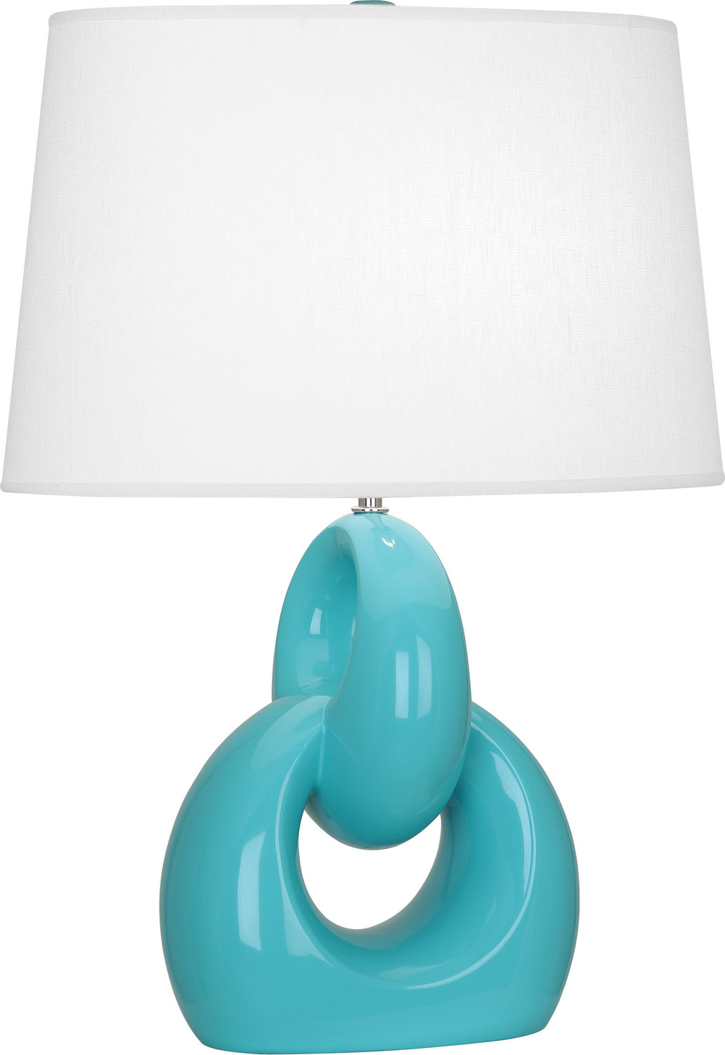 Robert Abbey Lighting EB981 Fusion Lamp Egg Blue Glazed W/Polished Nickel