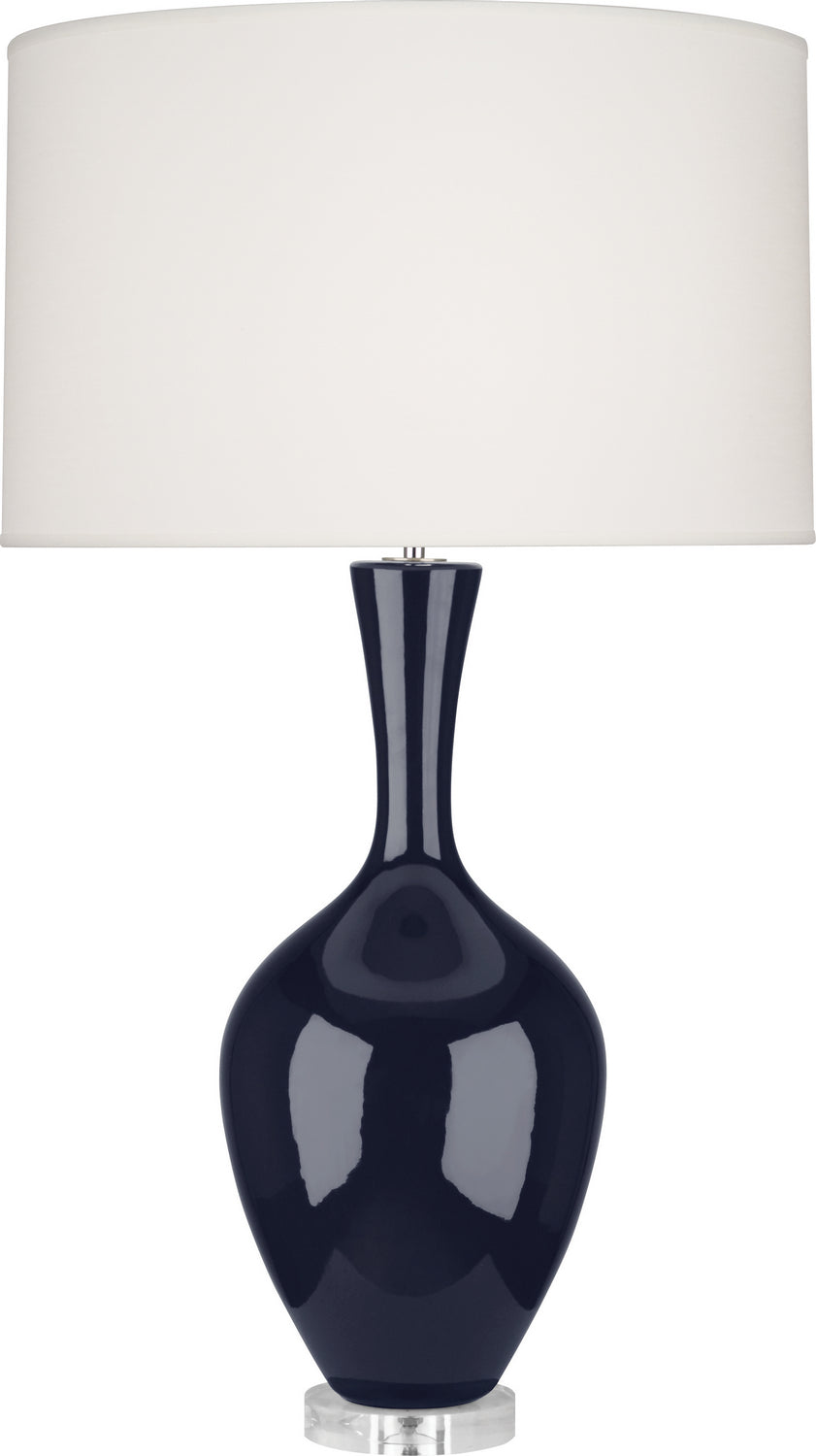 Robert Abbey Lighting MB980 Audrey Lamp Midnight Blue Glazed