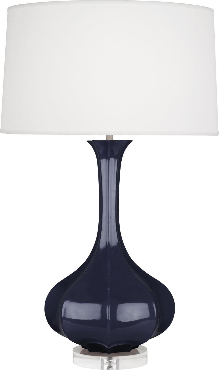 Robert Abbey Lighting MB996 Pike Lamp Midnight Blue Glazed Lucite Base