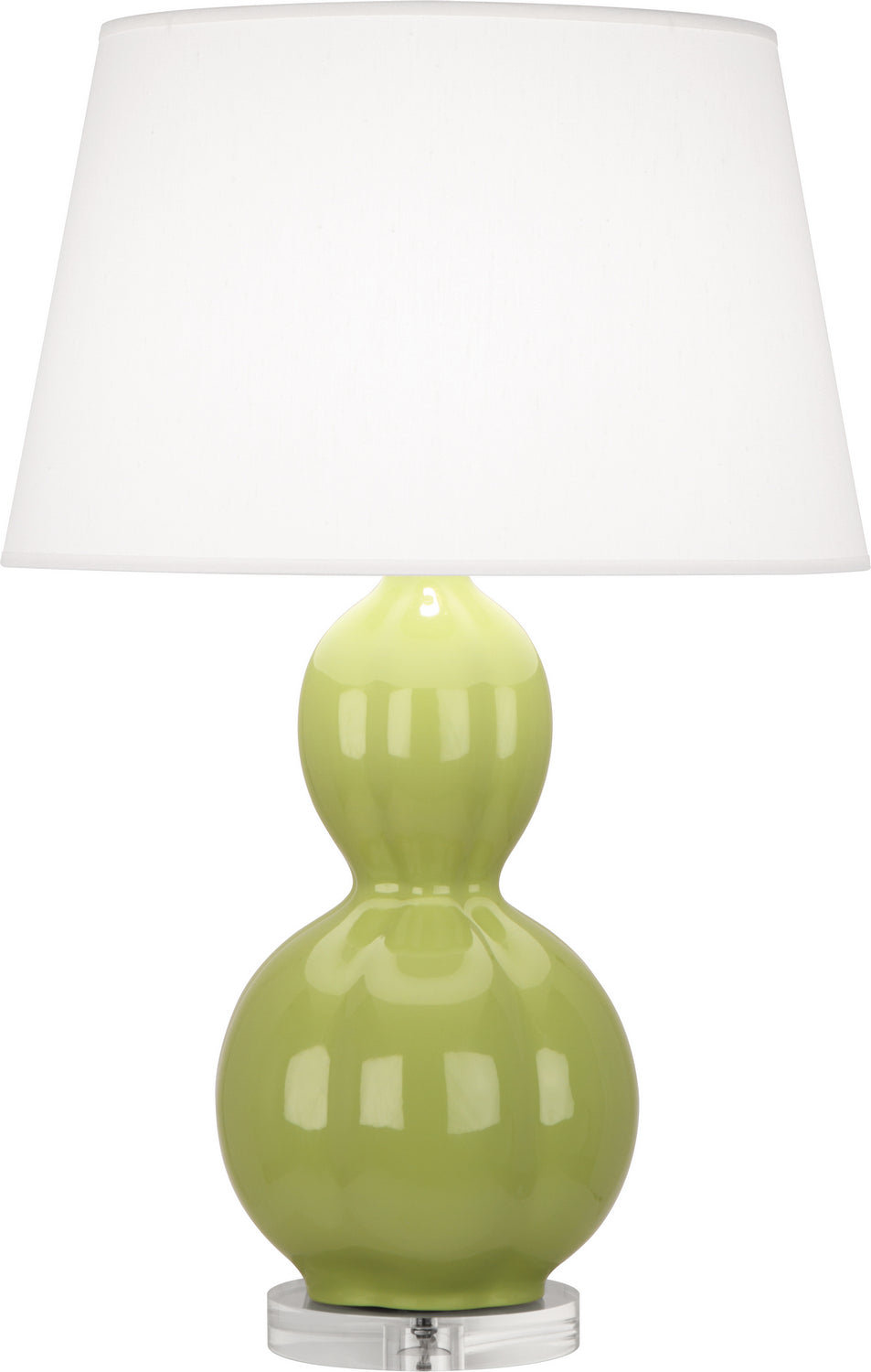 Robert Abbey Lighting PG997 Williamsburg Randolph Lamp Muted Chartreuse Glazed W/Lucite Base