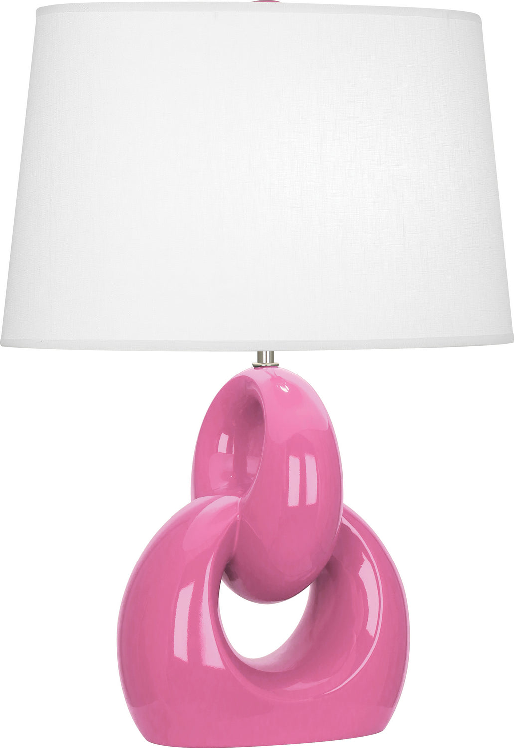 Robert Abbey Lighting SP981 Fusion Lamp Shiaparelli Pink Glazed W/Polished Nickel