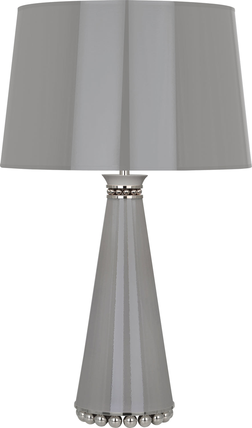 Robert Abbey Lighting ST45 Pearl Lamp Smoky Taupe Lacquered Paint And Polished Nickel