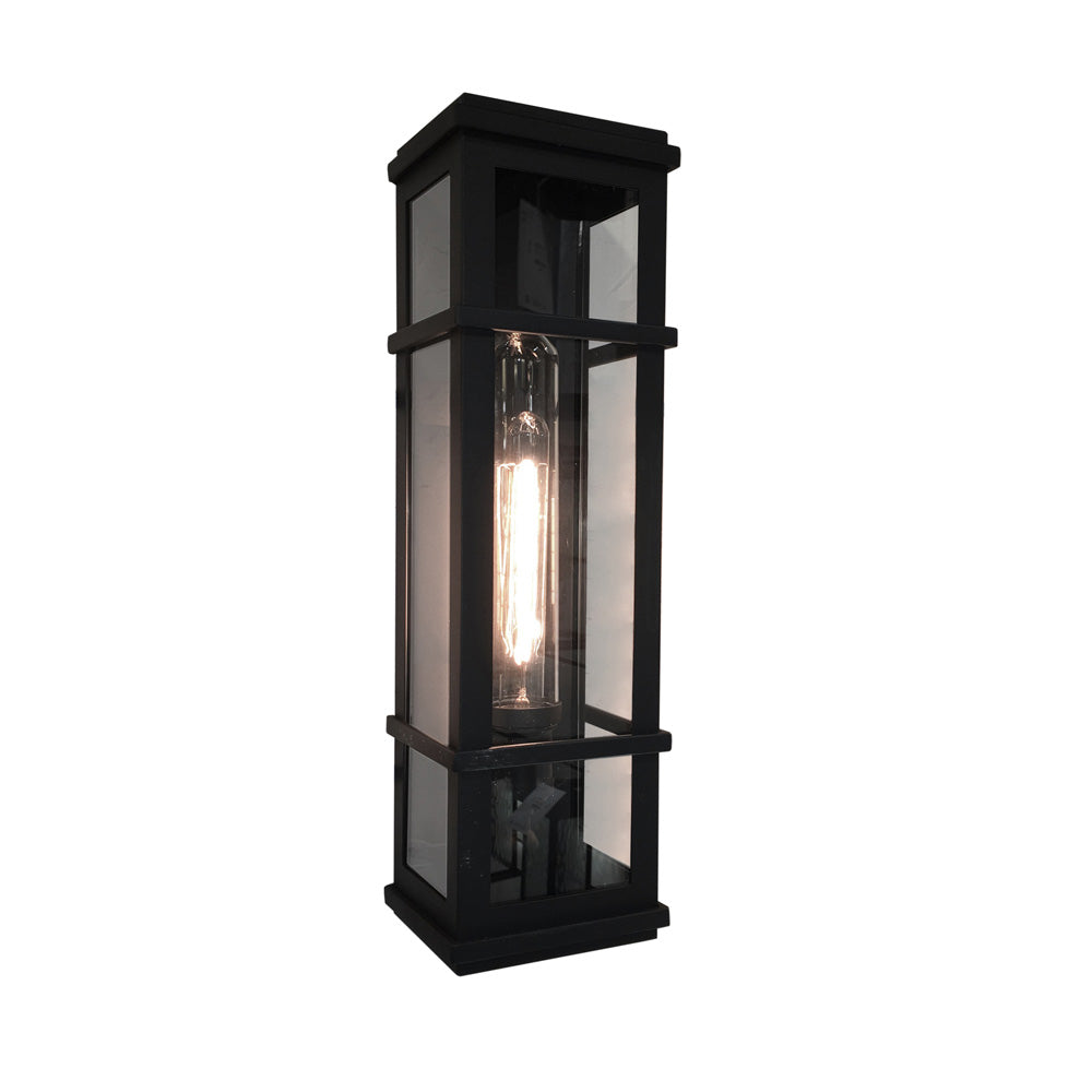 Artcraft Lighting SC13112BK Granger Square One Light Wall Sconce Outdoor Black