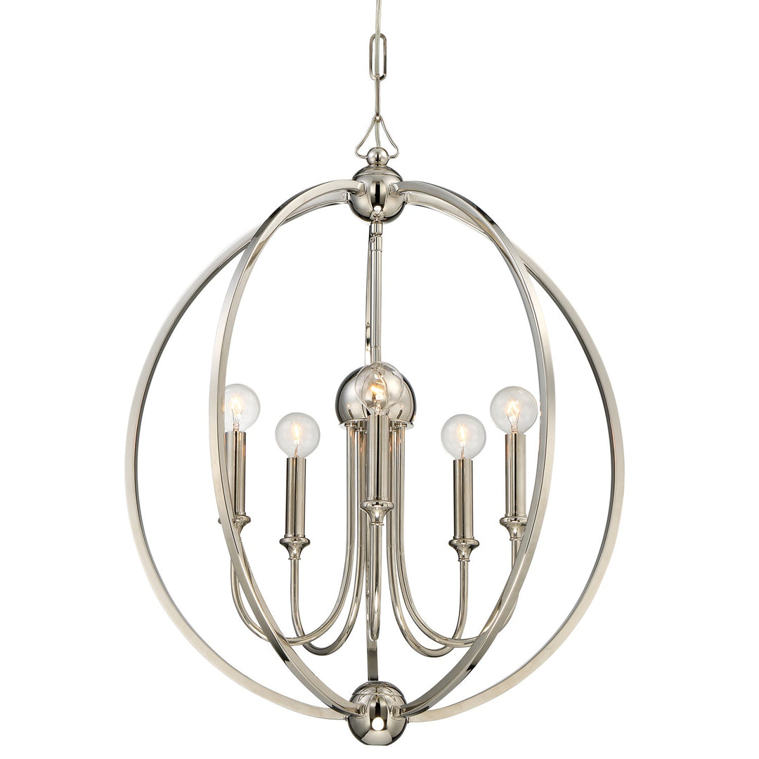 Crystorama Sylvan 2247-PN_NOSHADE Chandelier Light - Polished Nickel