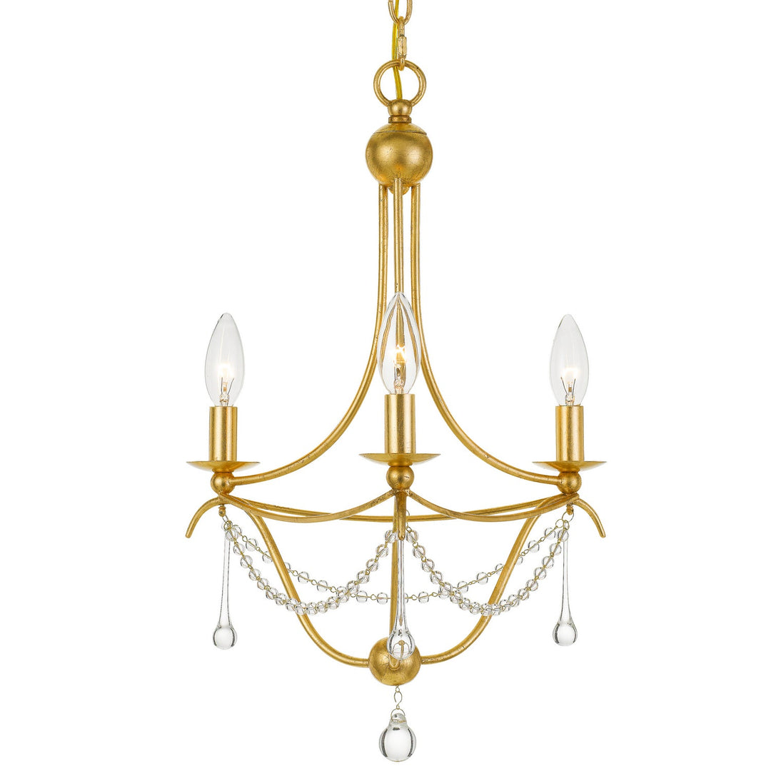 Crystorama Metro 423-GA Chandelier Light - Antique Gold