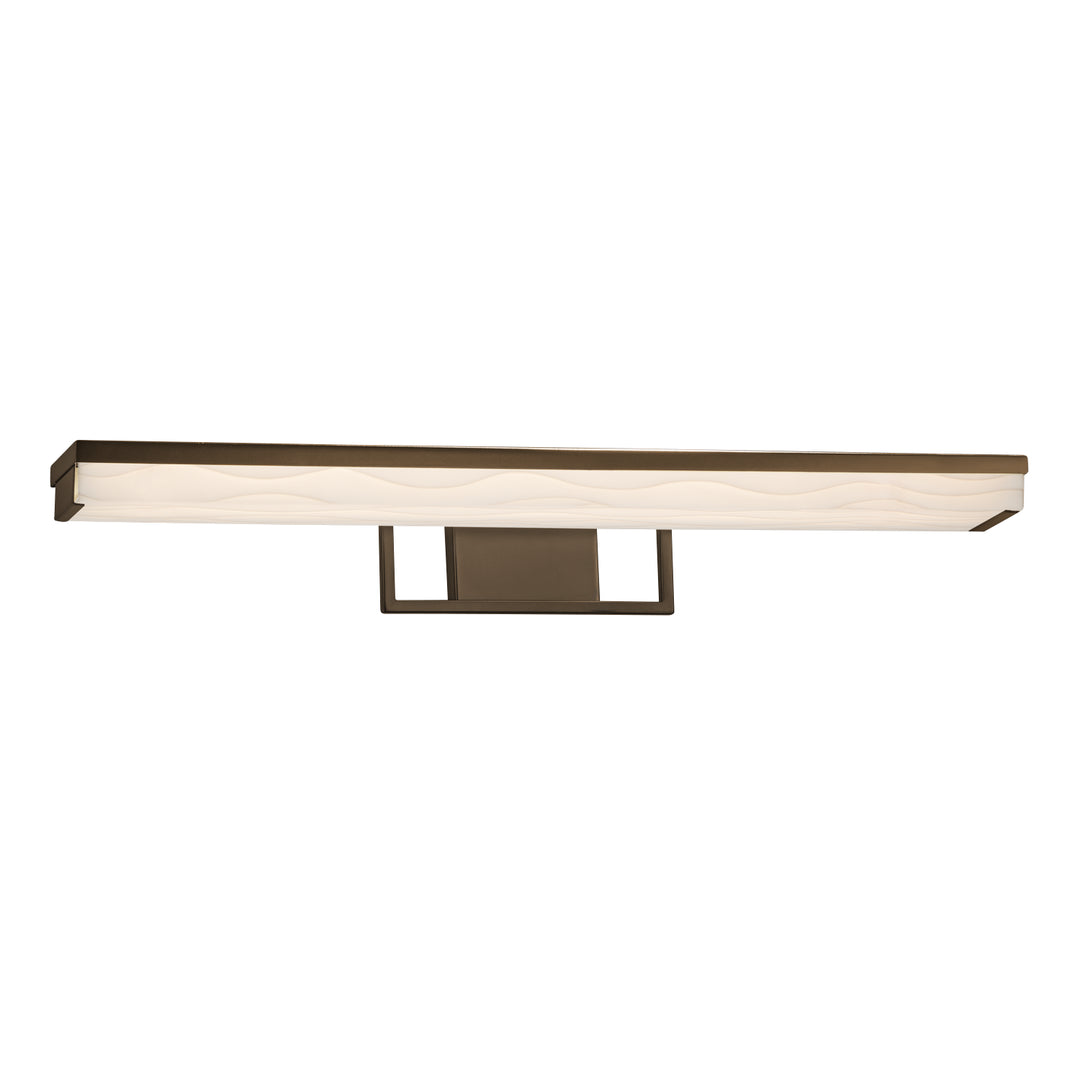 Justice Designs Porcelina PNA-9075-WAVE-DBRZ Bath Vanity Light 30 in. wide - Dark Bronze