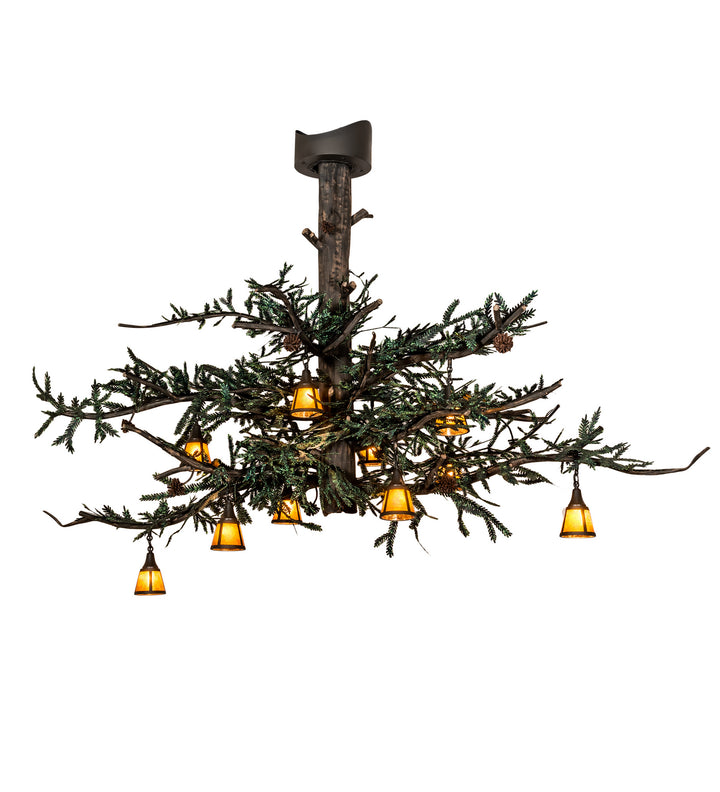 Meyda Tiffany Pine Branch 214347 Chandelier Light - Wrought Iron