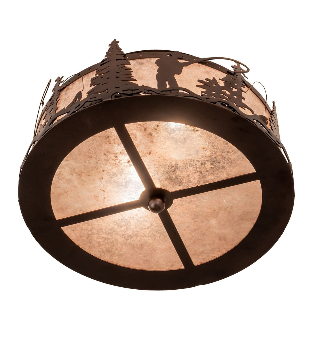 Meyda Tiffany Fly Fishing Creek 214358 Ceiling Light - Mahogany Bronze