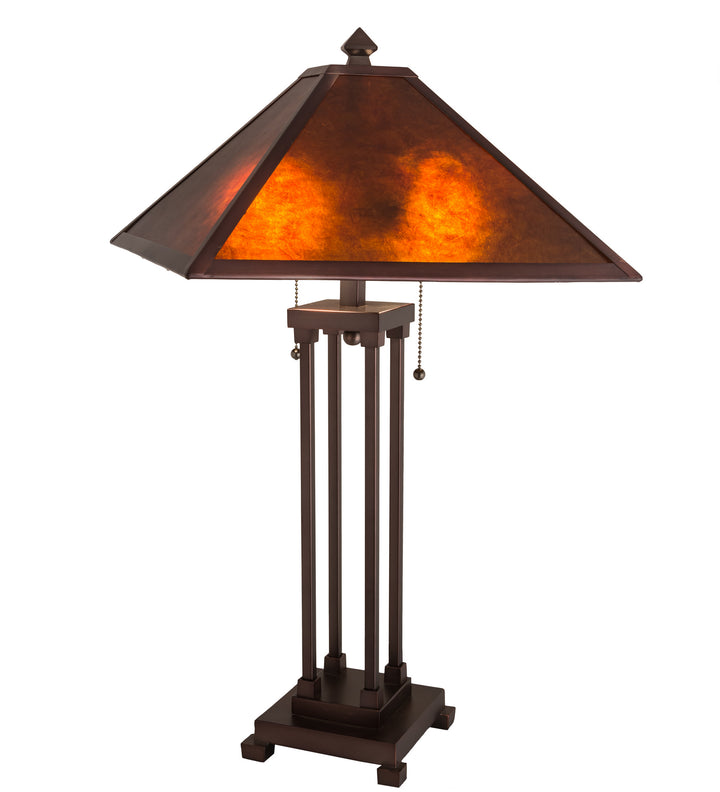 Meyda Tiffany Lighting 218344 Mission Two Light Table Lamp Lamp Bronze / Dark