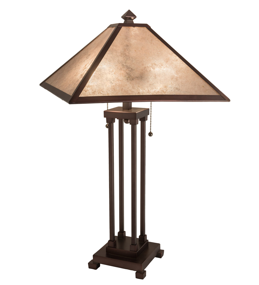 Meyda Tiffany Lighting 218345 Mission Two Light Table Lamp Lamp Bronze / Dark